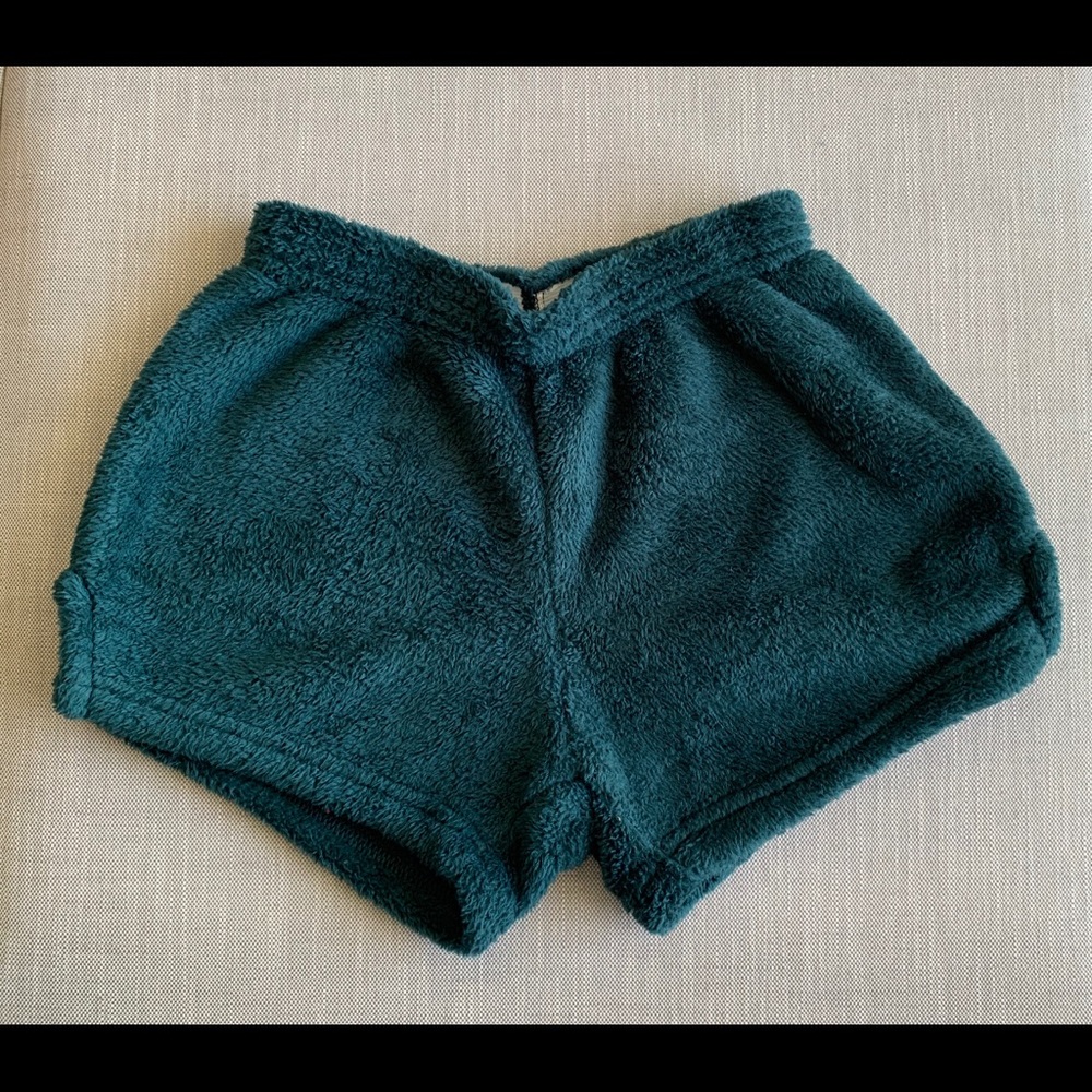 Love and kisses fuzzy shorts